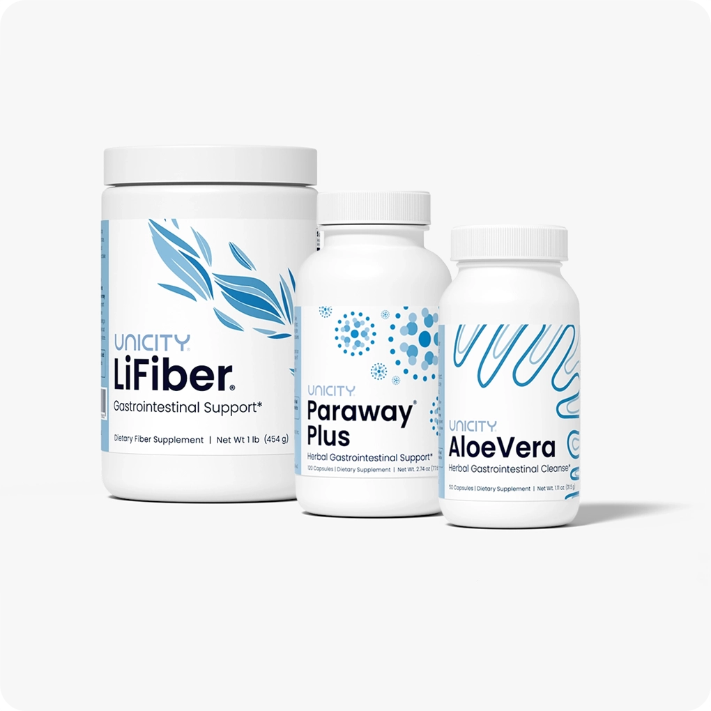 Sistema Unicity Cleanse — los 3 productos juntos